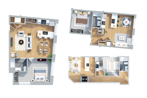 Floor plan for 1 bed, 1 bath, 768 sqft